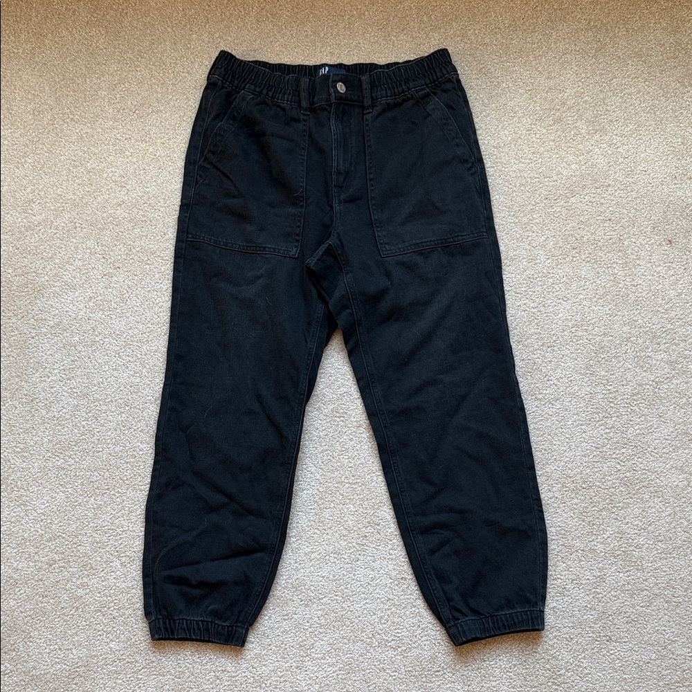 GAP Denim Black Elastic Waist Pants Size M